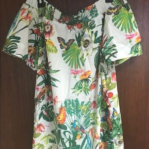 STUNNING, rare J Crew floral off shoulder dress!